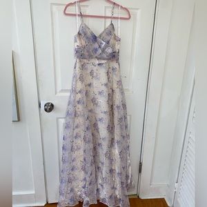 Endlessly Angelic Cream Floral Print Sleeveless Maxi Dress Size Small
